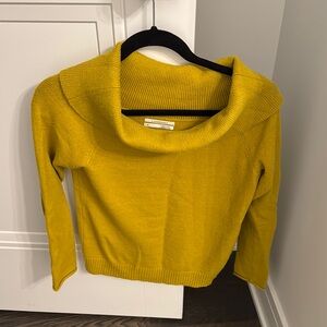 AnthropologieYellow Cowl Neck Sweater